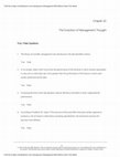 Research paper thumbnail of The Evolution of Management Thought True / False Questions