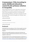 Research paper thumbnail of Op-ed: Why investing in early childhood education cannot be the primary solution to inequality