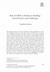 Research paper thumbnail of Role of CBOs in Resilience Building: Good Practices and Challenges