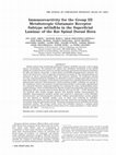 Research paper thumbnail of Immunoreactivity for the group III metabotropic glutamate receptor subtype mGluR4a in the superficial laminae of the rat spinal dorsal horn