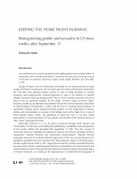 Research paper thumbnail of Keeping the Home Front Burning: Renegotiating gender and sexuality in US mass media after September 11