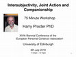 Research paper thumbnail of Intersubjectivity, Joint Action and Companionship 75 Minute Workshop