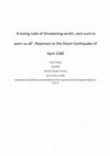 Research paper thumbnail of 'A loving rode of threatening wrath, sent sure to warn us all’: Reponses to the Dover Earthquake of April 1580