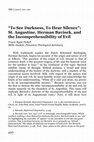 Research paper thumbnail of To See Darkness, To Hear Silence: Saint Augustine, Herman Bavinck & the Incomprehensibility of Evil