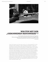 Research paper thumbnail of Was tun mit der geronnenen Mayonnaise? - Zum Projekt: Zwischen Netzwerk und Fragment: Untersuchungen zur Rolle öffentlicher Räume: Ein Vergleich der Lateinamerikanischen und der Europäischen Stadt