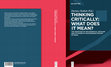 Research paper thumbnail of THINKING CRITICALLY: WHAT DOES IT MEAN? THE TRADITION OF PHILOSOPHICAL CRITICISM AND ITS FORMS IN THE EUROPEAN HISTORY OF IDEAS