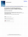 Research paper thumbnail of An evaluation of a leadership development programme for women in STEMM in Antarctica