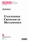 Research paper thumbnail of Unjustified Criticism of Metaphysics