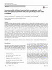 Research paper thumbnail of Paddy and Water Environment Increasing paddy yields and improving farm management: results from participatory experiments with good agricultural practices (GAP) in Tanzania