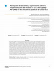 Research paper thumbnail of Percepción de docentes y supervisores sobre la implementación del modelo «1 a 1», One Laptop Per Child, en dos iniciativas públicas de Costa Rica