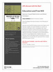 Research paper thumbnail of Education and Free Will: Spinoza, Causal Determinism and Moral Formation