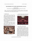 Research paper thumbnail of MEASUREMENT OF TEATRO ARGENTINO DE LA PLATA