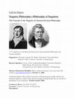 Research paper thumbnail of Call for Papers: Negative Philosophy—Philosophy of Negation: The Concept of the Negative in Classical German Philosophy