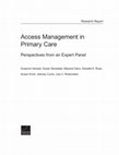 Research paper thumbnail of Access Management in Primary Care: Perspectives from an Expert Panel