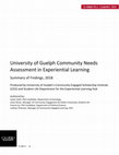 Research paper thumbnail of Community Needs Assessment Summary 2018