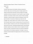 Research paper thumbnail of Organizing Knowledge in Museums: A Review of Concepts and Concerns