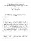 Research paper thumbnail of Consensus and satisfaction in the United Nations Security Council decision- making