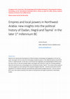 Research paper thumbnail of Rohmer J. (forthcoming), "Empires and local powers in Northwest Arabia: new insights into the political history of Dadan, Ḥegrā and Taymāʾ in the later 1st millennium BC"