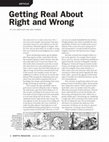 Research paper thumbnail of Getting Real About Right and Wrong