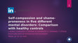 Research paper thumbnail of Self-compassion and shame-proneness in five different mental disorders: Comparison with healthy controls