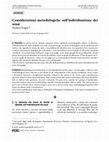 Research paper thumbnail of Considerazioni metodologiche sull'individuazione dei sensi