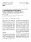 Research paper thumbnail of Review article: The use of remotely piloted aircraft systems (RPASs) for natural hazards monitoring and management.