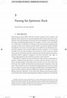 Research paper thumbnail of Passing the Epistemic Buck