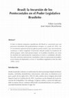 Research paper thumbnail of Brasil: la Incursión de los Pentecostales en el Poder Legislativo Brasileño