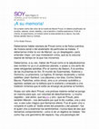 Research paper thumbnail of Romero, W. En memoria de Marcel Proust Página 12