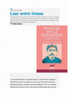 Research paper thumbnail of Romero, W. Didier Eribon Teorías de la literatura Leer entre líneas.pdf