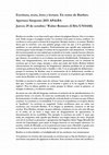 Research paper thumbnail of Romero, W. Escritura, texto, letra y lectura. En torno a Roland Barthes Asociación Psicoanalítica de Buenos Aires.