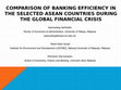 Research paper thumbnail of Comparison of Banking Efficiency in the selected ASEAN FINAL.pptx