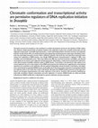 Research paper thumbnail of Chromatin conformation and transcriptional activity are permissive regulators of DNA replication initiation in Drosophila