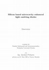 Research paper thumbnail of Silicon based microcavity enhanced light emitting diodes