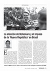 Research paper thumbnail of La elección de Bolsonaro y el impase de la 'Nueva República' en Brasil