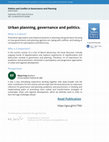 Research paper thumbnail of Politics and Conflict in Governance and Planning