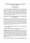 Research paper thumbnail of Yeni Bölgesel Politikalar Üzerine Düşünmek: Türkiyedeki Bölgelerin Başarımları ve Yetenekleri 
Rethinking on New Regional Policies: The Performance and Capabilities of Turkish Regions