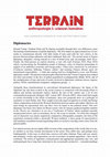 Research paper thumbnail of DIPLOMACIES : CALL FOR PAPERS FOR THE JOURNAL TERRAIN