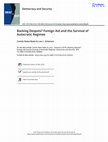 Research paper thumbnail of (with Camilo Nieto-Matiz) "Backing Despots? Foreign Aid and the Survival of Autocratic Regimes," in Democracy and Security, DOI:10.1080/17419166.2018.1555691