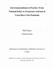 Research paper thumbnail of Environmentalisms in Practice: From National Policy to Grassroots Activism in Costa Rica's Osa Peninsula