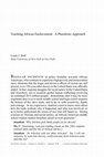 Research paper thumbnail of Teaching African Enslavement: A Pluralistic Approach