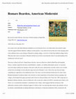 Research paper thumbnail of Review of Romare Bearden: American Modernist, edited by Ruth Fine and Jacqueline Francis