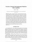 Research paper thumbnail of Toward a Classical Thermodynamic Model for Retro-cognition