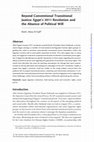 Research paper thumbnail of 'Beyond Conventional Transitional Justice: Egypt’s 2011 Revolution and the Absence of Political Will', International Journal of Transitional Justice, Vol. 6, No. 2, 2012, pp. 318-330.