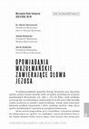 Research paper thumbnail of Opowiadania muzułmańskie zawierające słowa Jezusa. Marek Starowieyski (red.), Jan M. Kozłowski, Jolanta Kozłowska  (przekł.) [in:] Warszawskie Studia Teologiczne 31/3 (2018), pp. 130–161