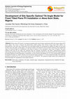 Research paper thumbnail of Development of Site Specific Optimal Tilt Angle Model for Fixed Tilted Plane PV installation in Akwa Ibom State Nigeria.pdf