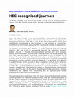 Research paper thumbnail of HEC Recognised Journals