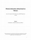 Research paper thumbnail of Democratización subnacional en México