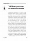 Research paper thumbnail of La musica indipendente come capitale culturale