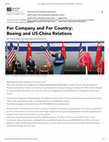 Research paper thumbnail of For Company and For Country: Boeing and US-China Relations